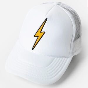 Aviator Nation Vintage Bolt Trucker Rope Hat Adjustable Size in White